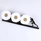 Toilet Roll Holder – Hercules figure, wall-mounted, metal