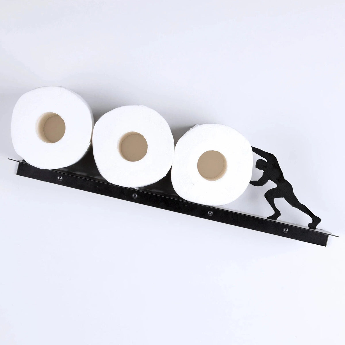 Toilet Roll Holder – Hercules figure, wall-mounted, metal