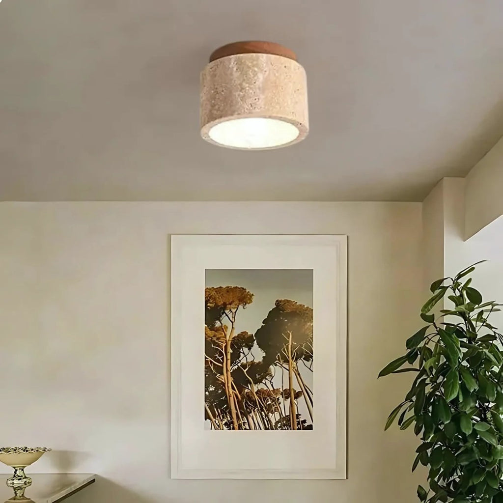 Travertine Ceiling Light