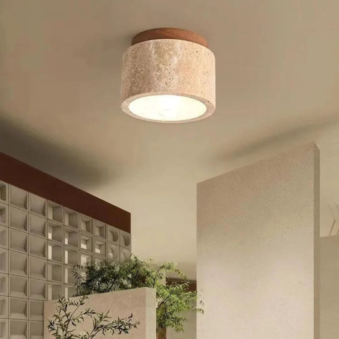 Travertine Ceiling Light