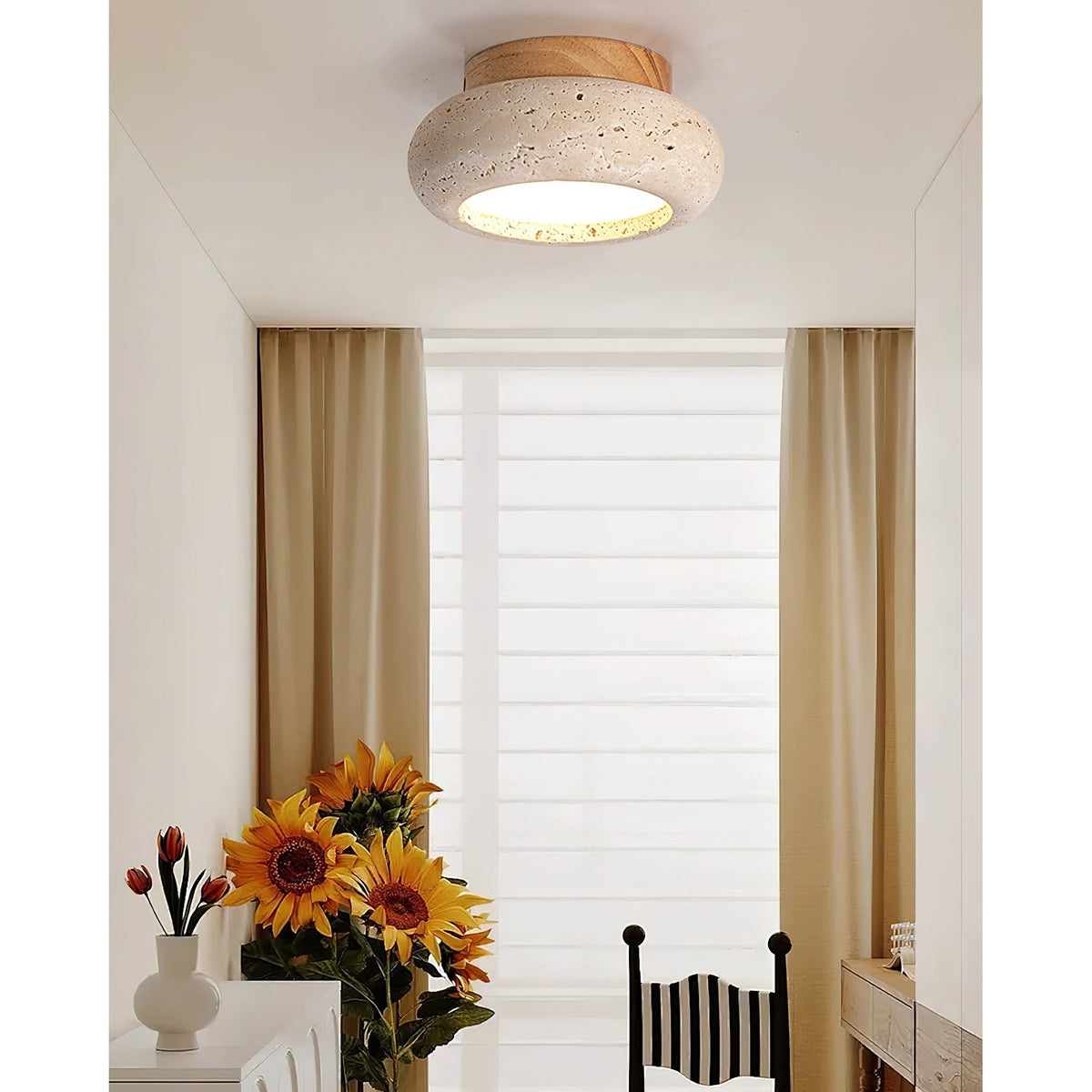Travertine Ceiling Light