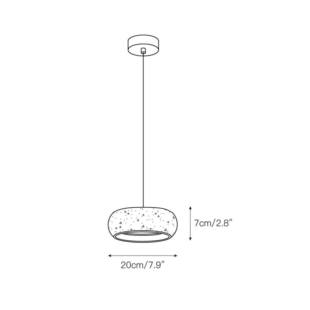 Travertine Pendant Light – stone finish, adjustable dimming