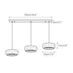 Travertine Pendant Light – stone finish, adjustable dimming