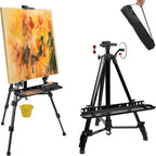 Tripod Easel – adjustable height, canvas clamp, carrying bag