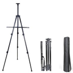 Tripod Easel – adjustable height, canvas clamp, carrying bag
