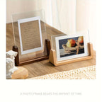 U-Shaped Photo Frame – acrylic and wood, minimalist design