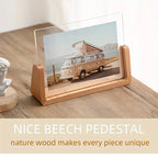 U-Shaped Photo Frame – acrylic and wood, minimalist design