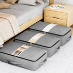 Under Bed Storage Box – flat profile, transparent window, zip closure