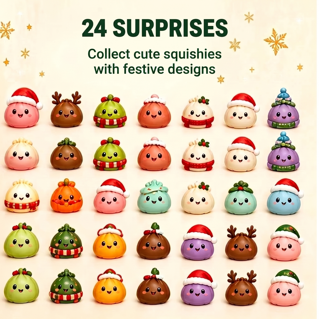 Squishy Advent Calendar – 24 slow-rising festive figures