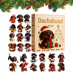 Dachshund Advent Calendar – 24 acrylic hanging ornaments