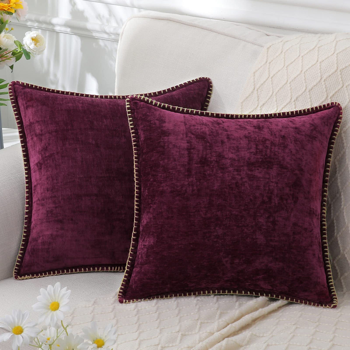 Velvet-Look Cushion Cover