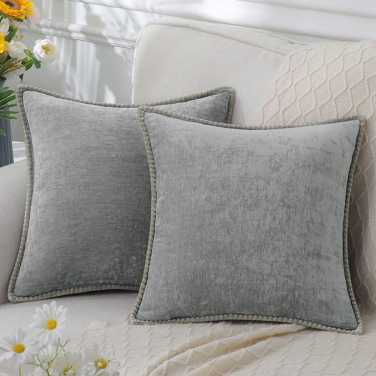 Velvet-Look Cushion Cover