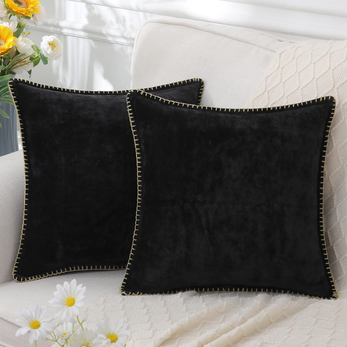 Velvet-Look Cushion Cover