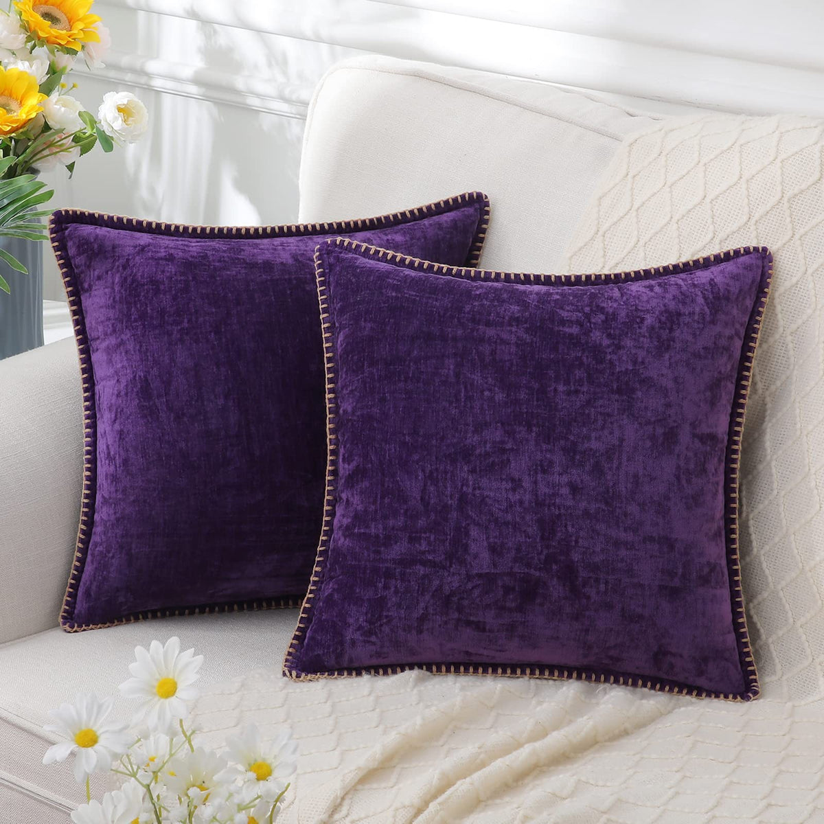 Velvet-Look Cushion Cover