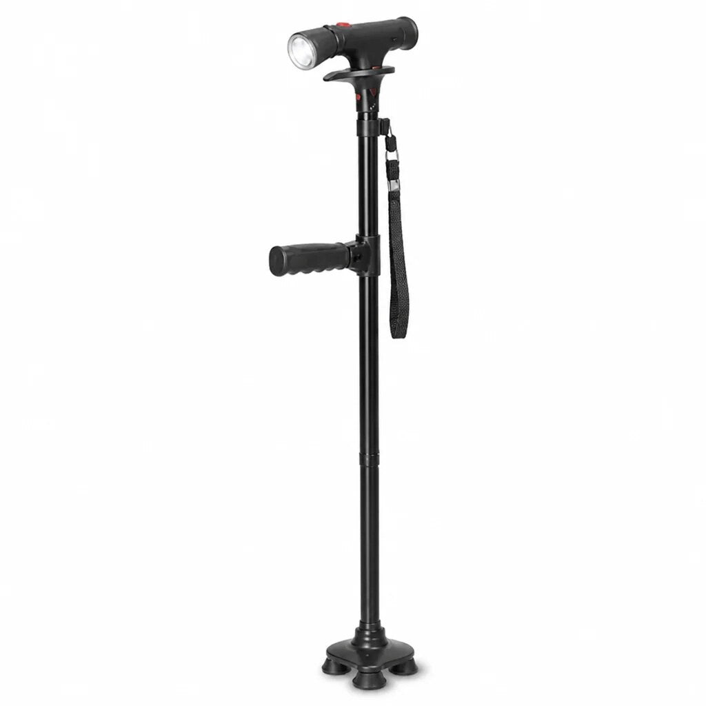 Walking Frame – four-point support, LED light, foldable