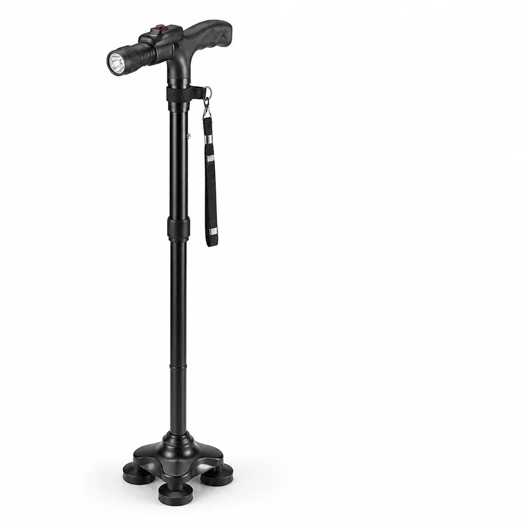 Walking Frame – four-point support, LED light, foldable