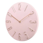 Wall Clock – silent movement, minimalist, raised numerals