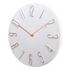 Wall Clock – silent movement, minimalist, raised numerals
