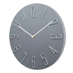 Wall Clock – silent movement, minimalist, raised numerals