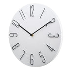 Wall Clock – silent movement, minimalist, raised numerals