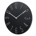 Wall Clock – silent movement, minimalist, raised numerals