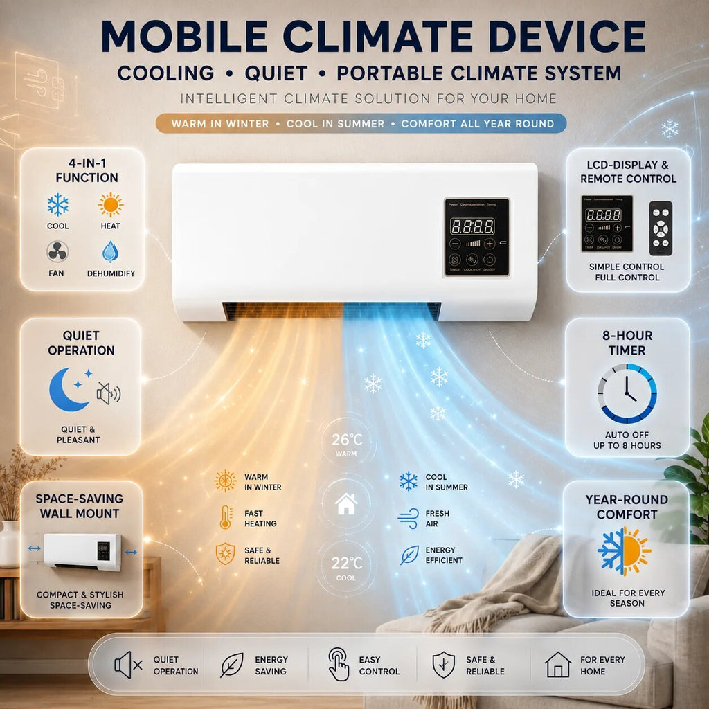 Wall-mounted Air Conditioner – heating, cooling, ventilation, dehumidifying