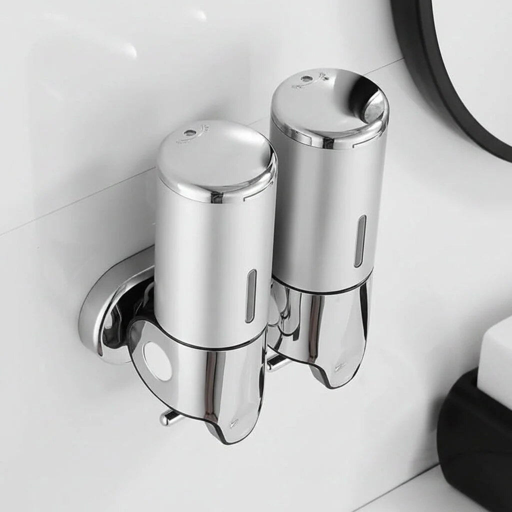 Wall Mounted Soap Dispenser – stainless steel, smooth pump