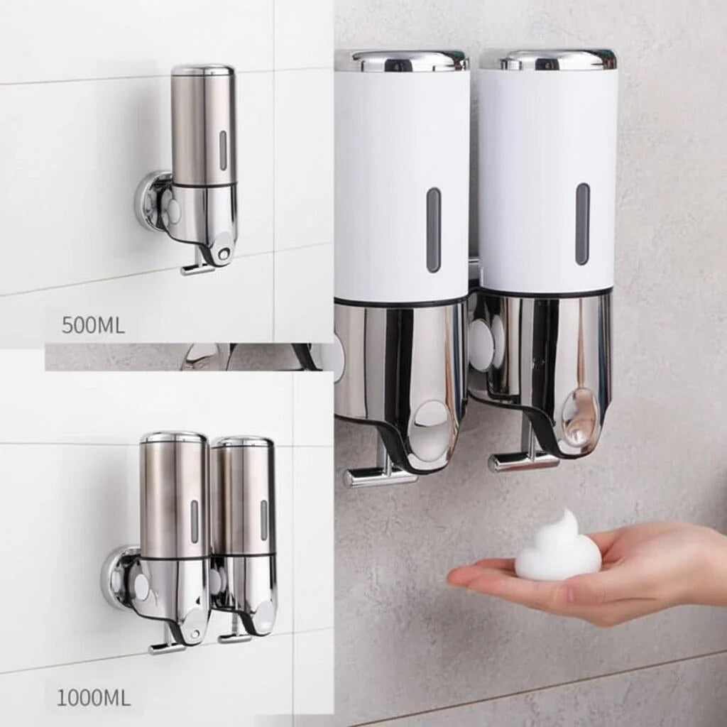 Wall Mounted Soap Dispenser – stainless steel, smooth pump