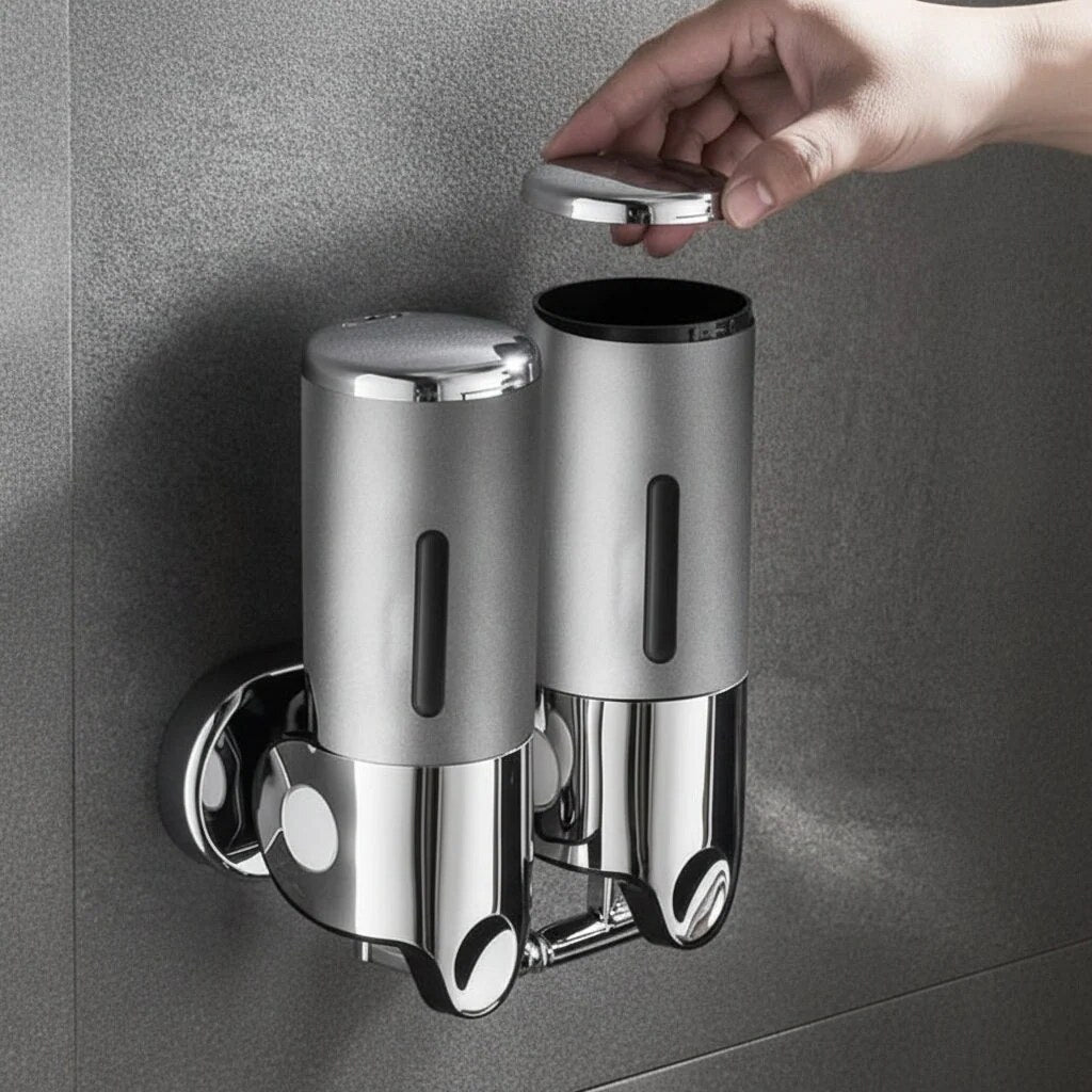 Wall Mounted Soap Dispenser – stainless steel, smooth pump
