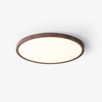 Walnut Wood Ceiling Light – minimalist flush mount design