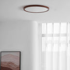 Walnut Wood Ceiling Light – minimalist flush mount design
