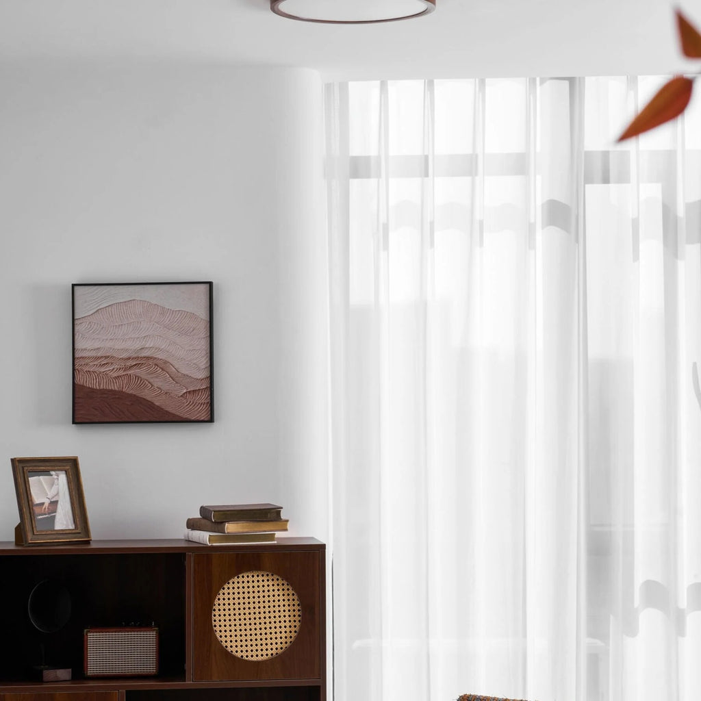 Walnut Wood Ceiling Light – minimalist flush mount design