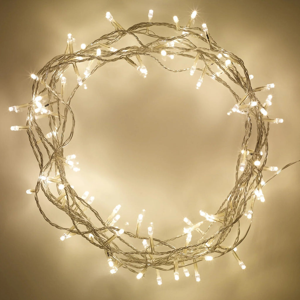 Warm White Fairy Lights – clear cable, 200 LEDs, static effect
