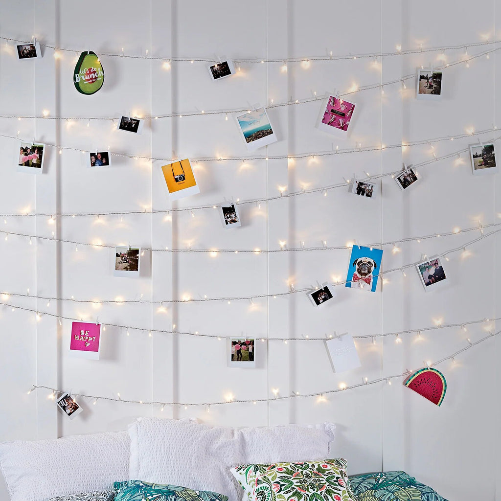 Warm White Fairy Lights – clear cable, 200 LEDs, static effect