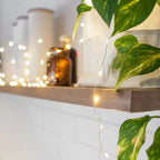 Warm White Micro LED Fairy Lights – flexible silver wire, 100 lights