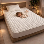 Waterproof Mattress Protector – soft velvet, breathable, secure fit
