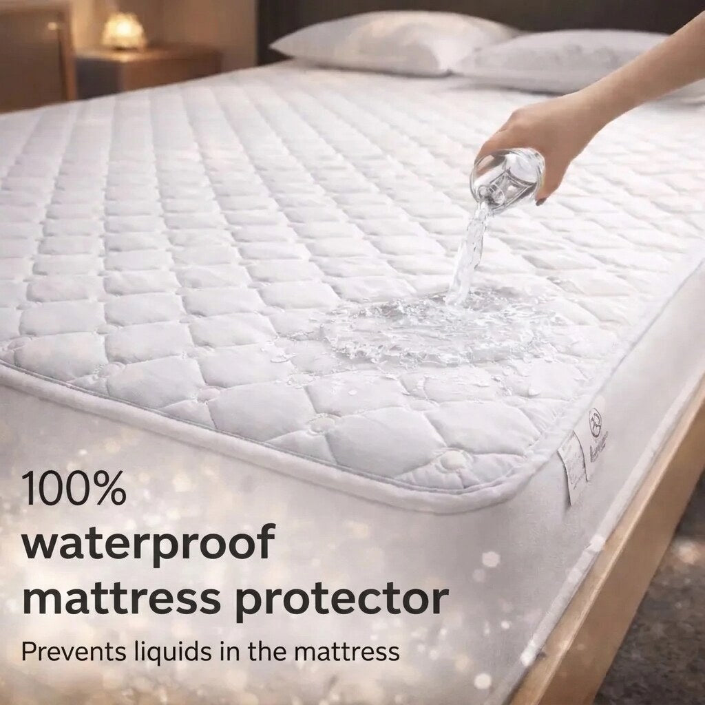 Waterproof Mattress Protector – soft velvet, breathable, secure fit