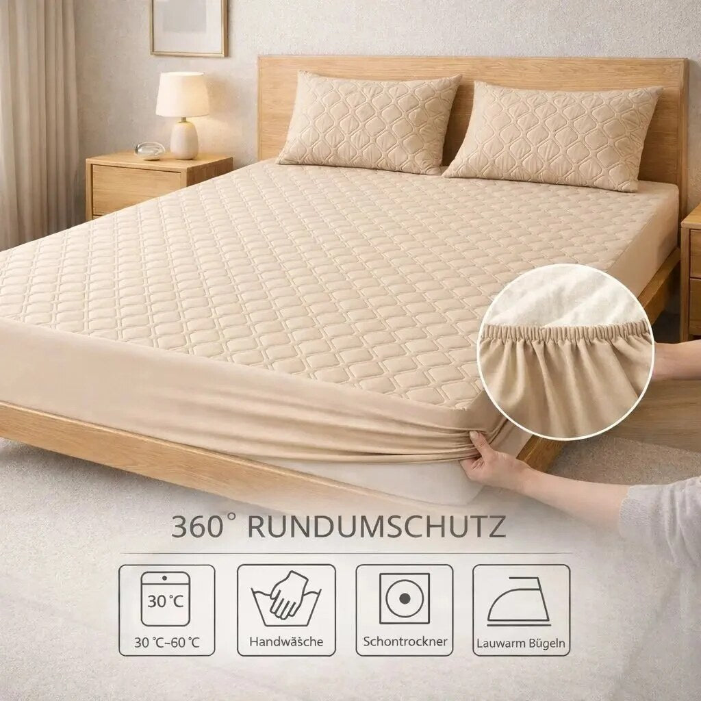 Waterproof Mattress Protector – soft velvet, breathable, secure fit