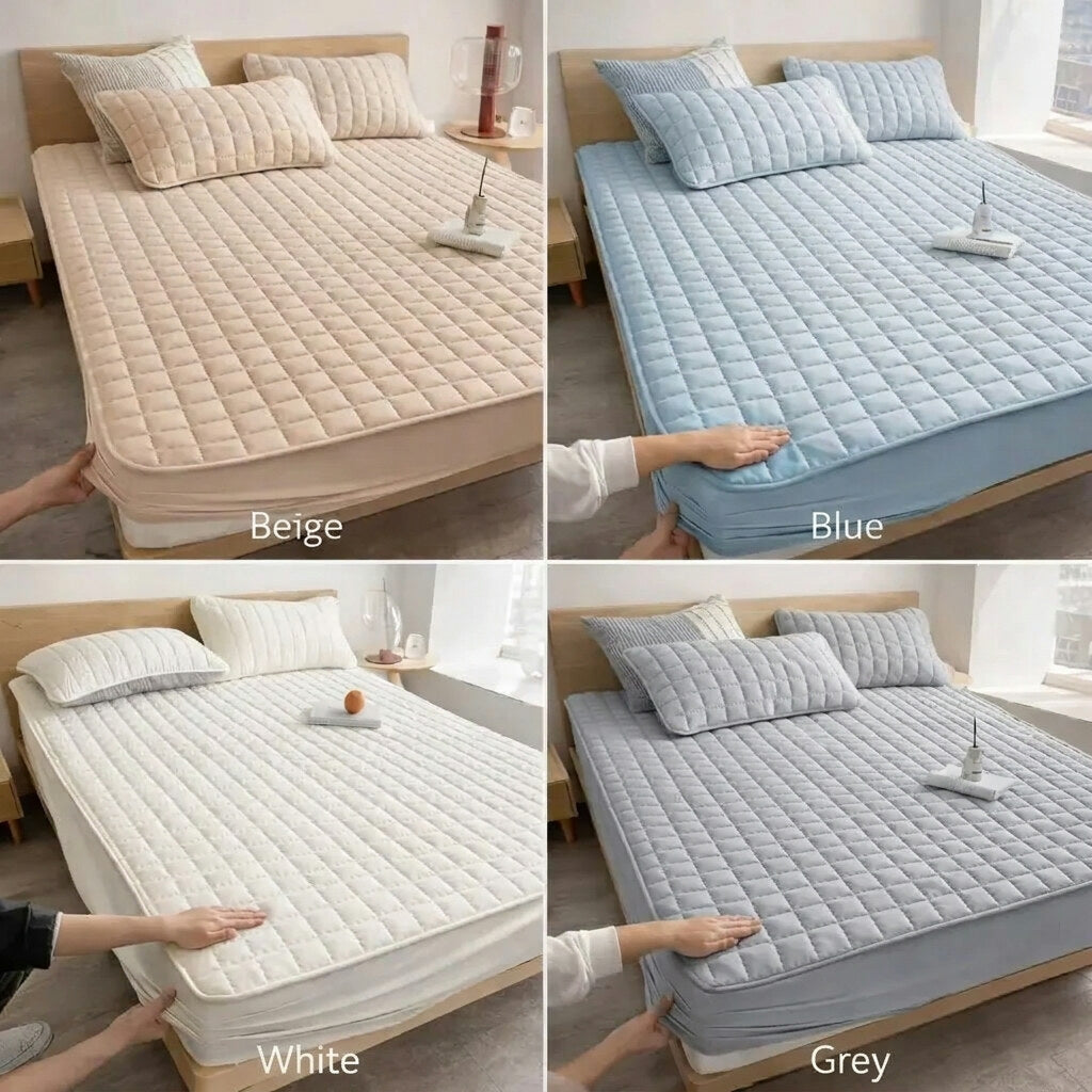 Waterproof Mattress Protector – soft velvet, breathable, secure fit