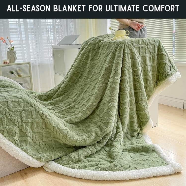 Weighted Blanket – soft sherpa fleece, gentle weight distribution