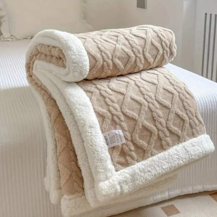 Weighted Blanket – soft sherpa fleece, gentle weight distribution