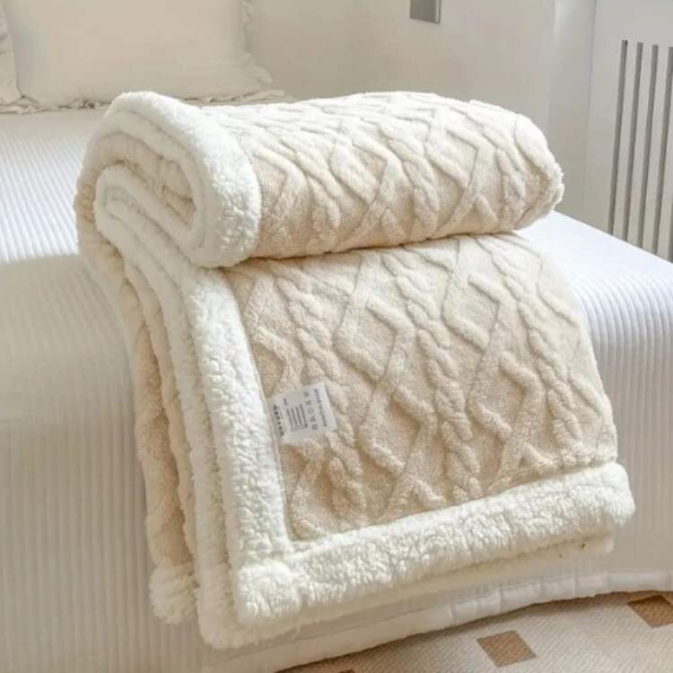Weighted Blanket – soft sherpa fleece, gentle weight distribution