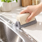 Window Cleaning Brush – removable scouring pad, narrow spaces