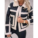 Women's Aviator Jacket – faux shearling trim, notch collar