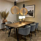 Wood Pendant Light – adjustable height and direction, vintage inspired, LED