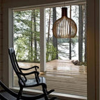 Wood Pendant Light – adjustable height and direction, vintage inspired, LED