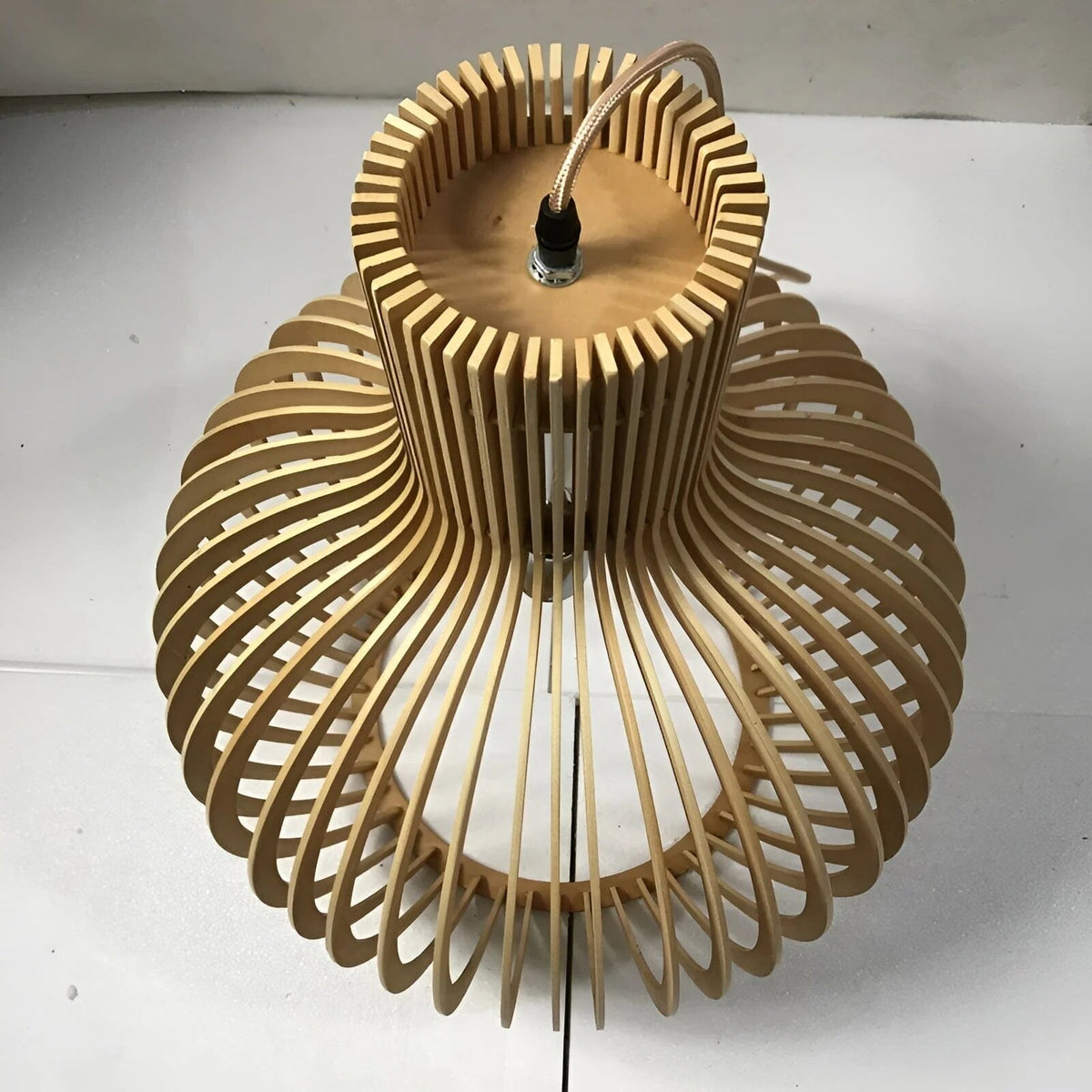 Wood Pendant Light – adjustable height and direction, vintage inspired, LED