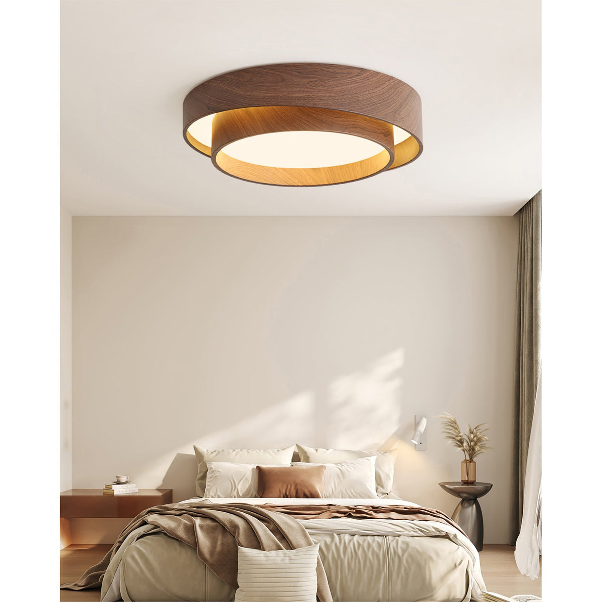 Wood Veneer Ceiling Light