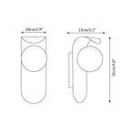 Wood Wall Light – opal globe diffuser, warm light, curved backplate