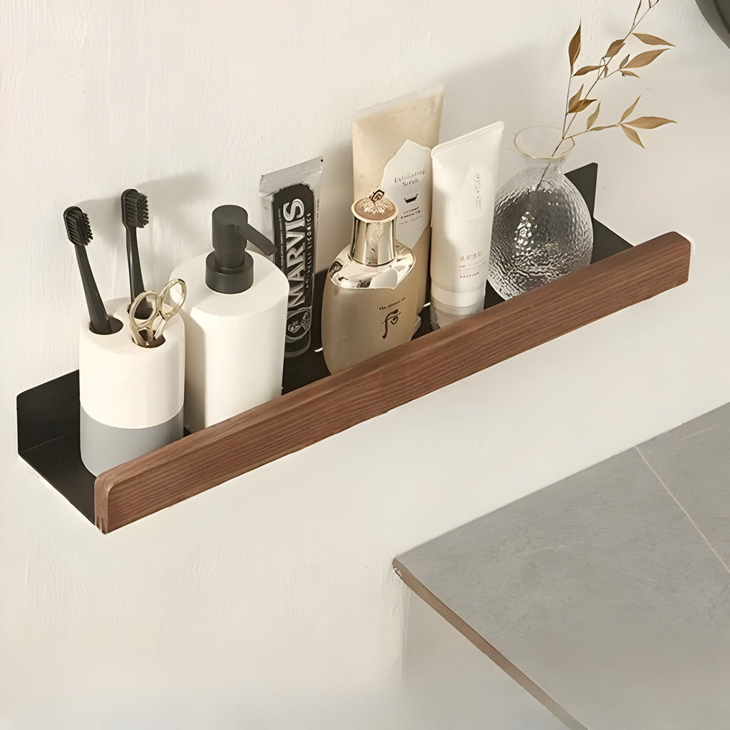 Wooden Bathroom Shelf